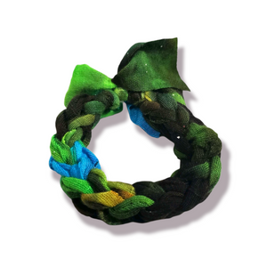 Hand Knit Rainbow Tie Dye Galaxy Bracelet