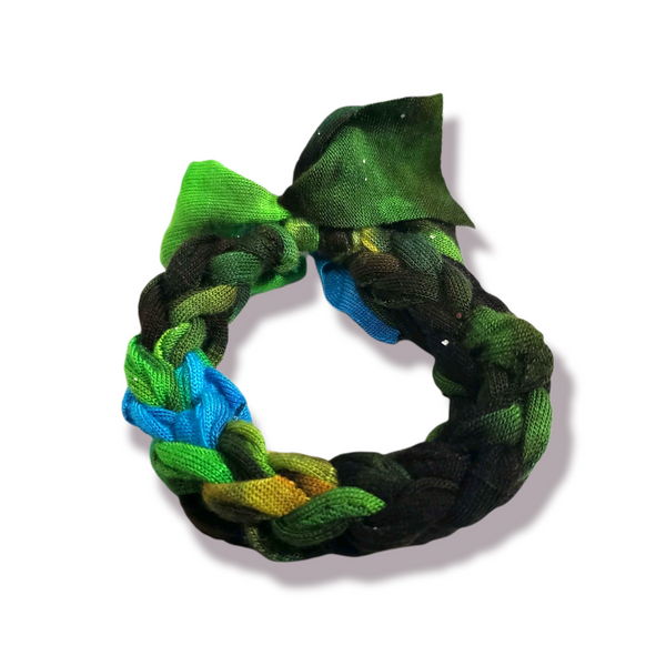 Hand Knit Rainbow Tie Dye Galaxy Bracelet