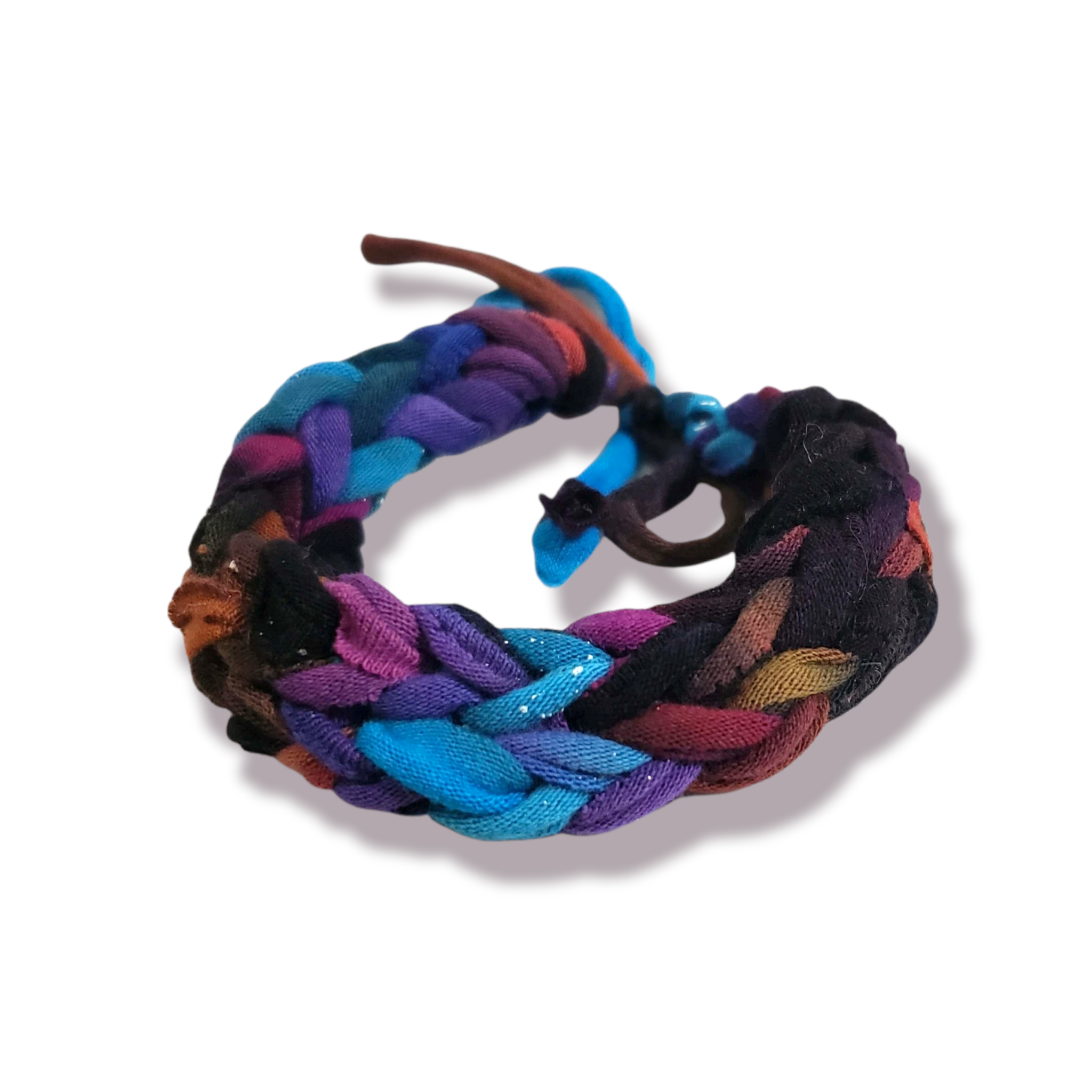 Hand Knit Rainbow Tie Dye Galaxy Bracelet