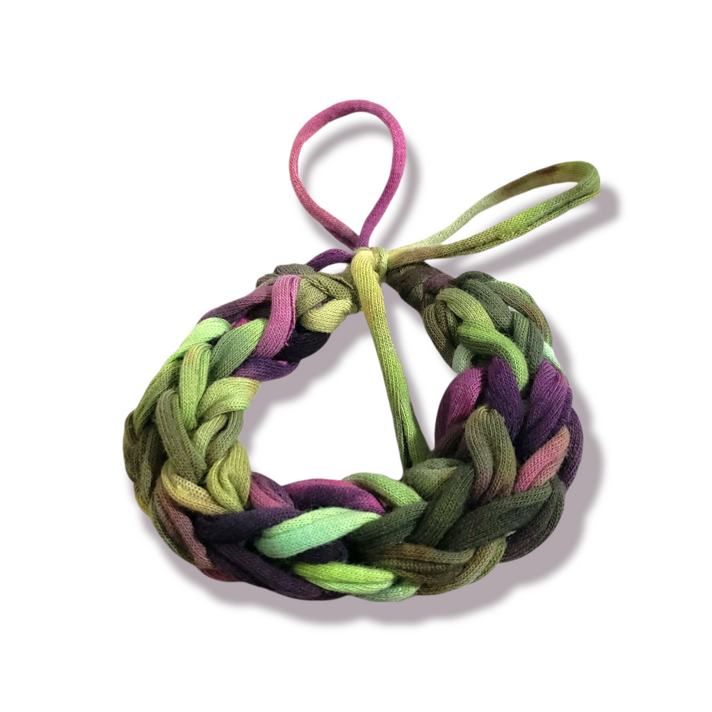 Hand Knit Rainbow Tie Dye Galaxy Bracelet