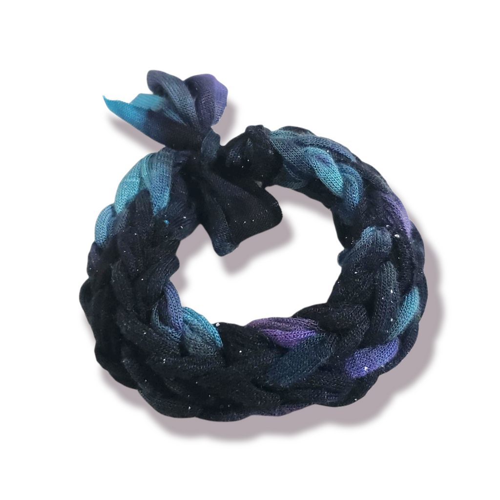 Hand Knit Rainbow Tie Dye Galaxy Bracelet