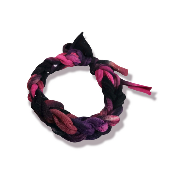 Hand Knit Rainbow Tie Dye Galaxy Bracelet