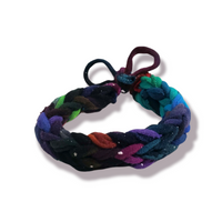 Hand Knit Rainbow Tie Dye Galaxy Bracelet