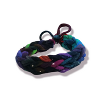 Hand Knit Rainbow Tie Dye Galaxy Bracelet