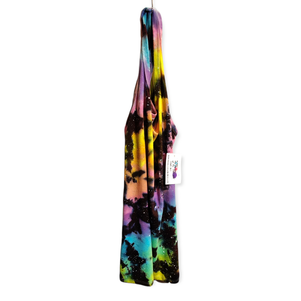 Women's Cut Pastel Galaxy Tie Dye Tank MEDIUM