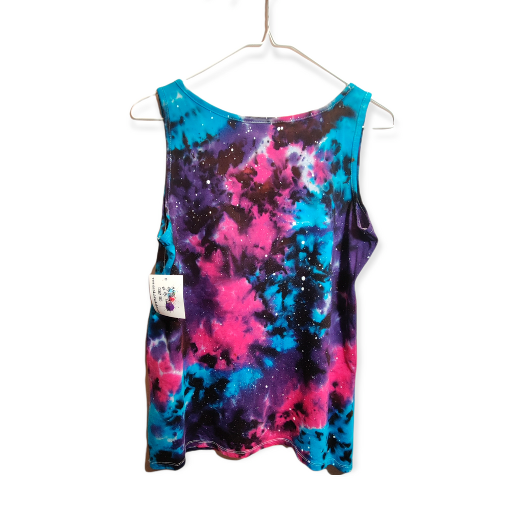 Women's Cut Classic Galaxy Tie Dye Tank LARGE