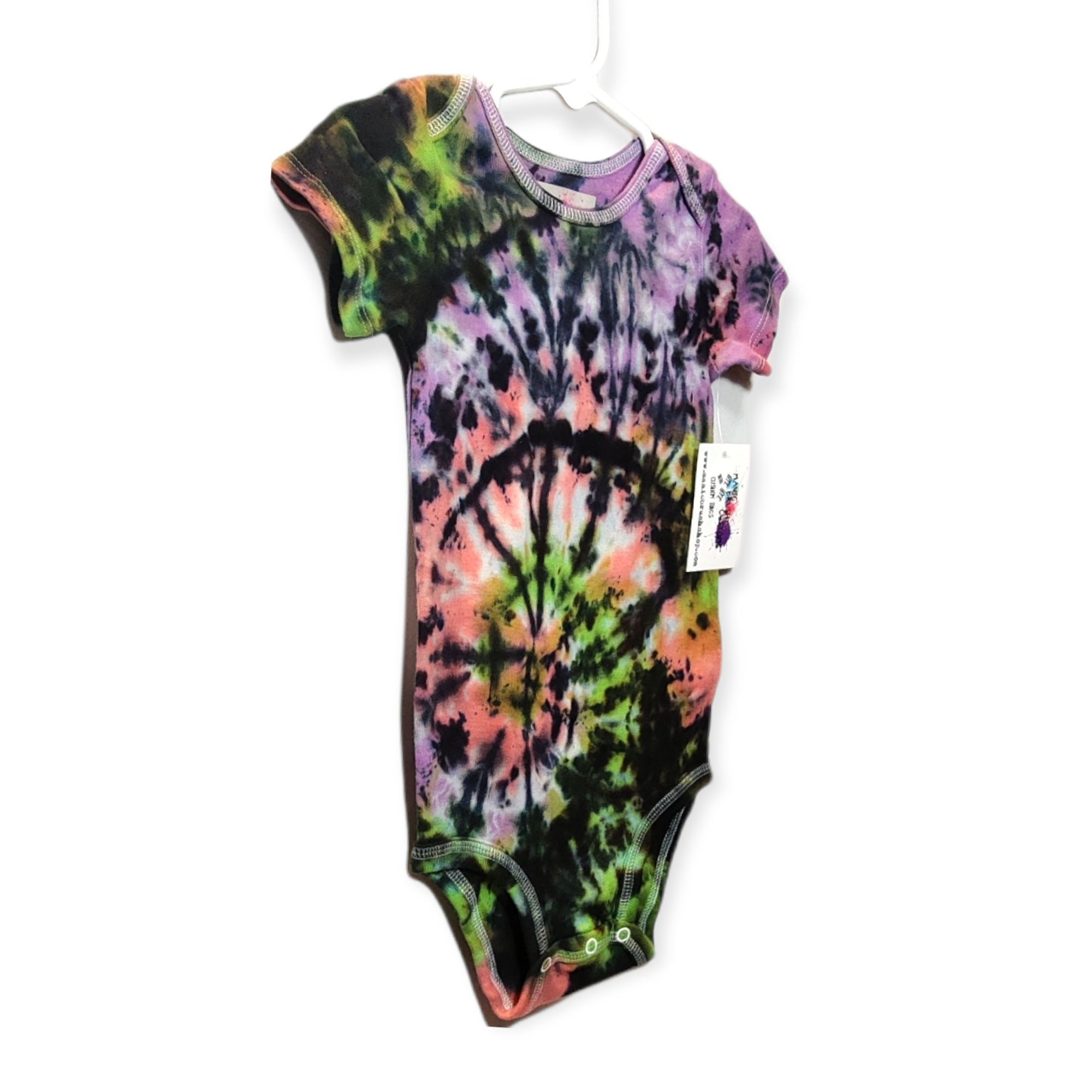 Nebula Spiral Galaxy Tie Dye Onesie 24 Months