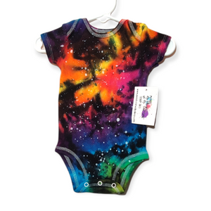 Reverse Rainbow Galaxy Tie Dye Onesie 3 Months
