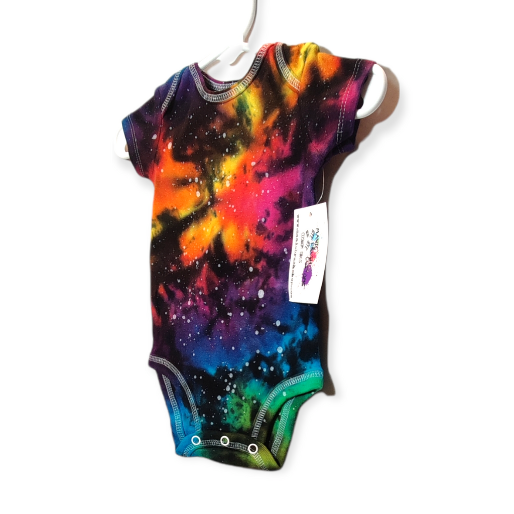 Reverse Rainbow Galaxy Tie Dye Onesie 3 Months