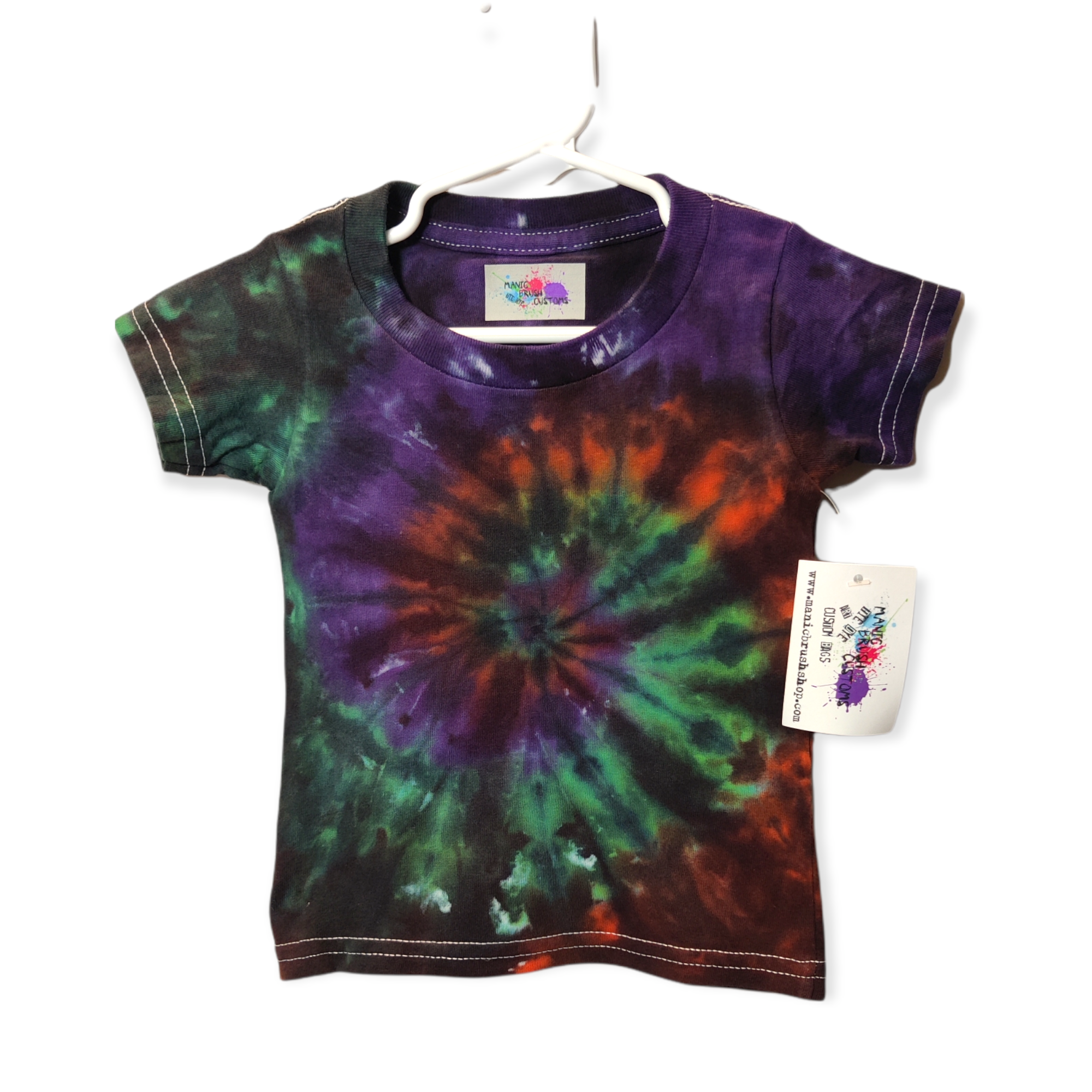 Kids Spooky Spiral Tie Dye T-shirt 2T
