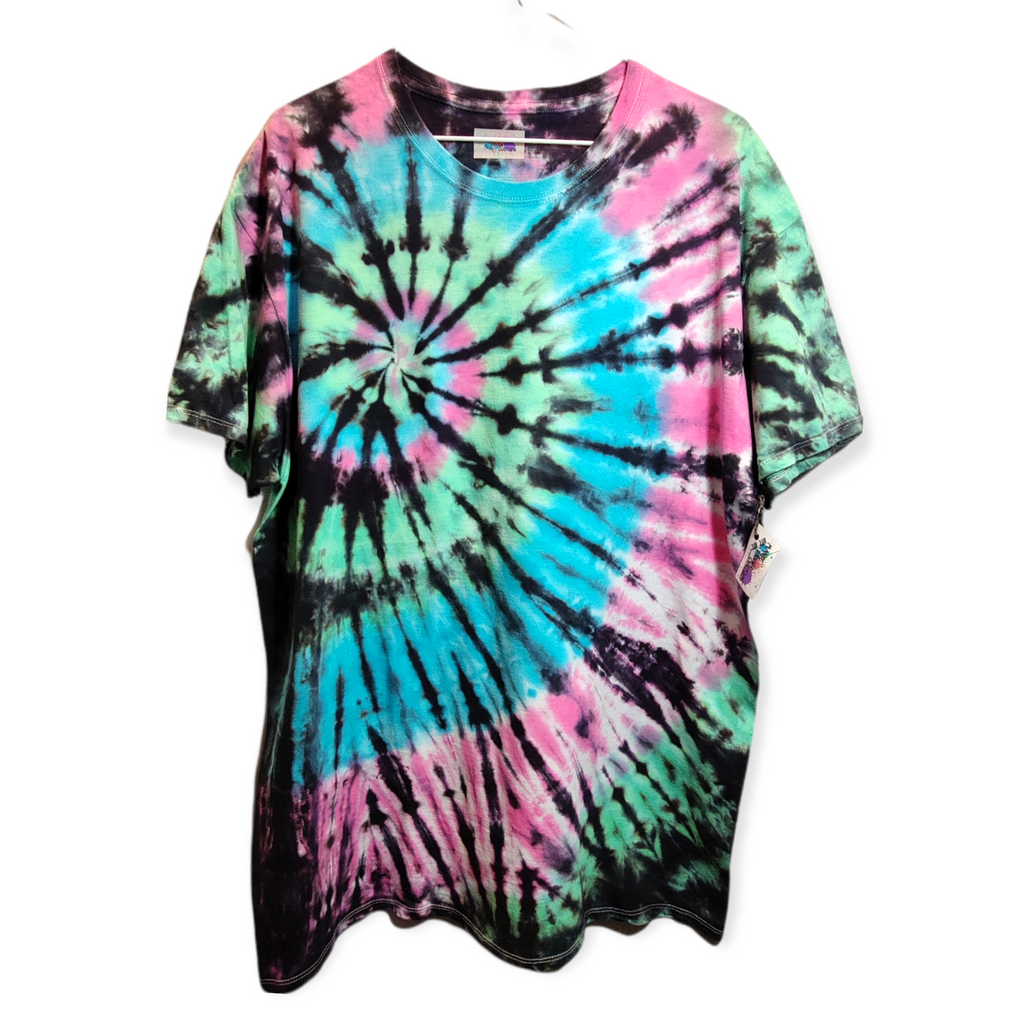 Cotton Candy Spiral Tie Dye T-Shirt XL