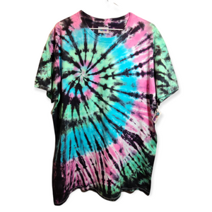 Cotton Candy Spiral Tie Dye T-Shirt XL