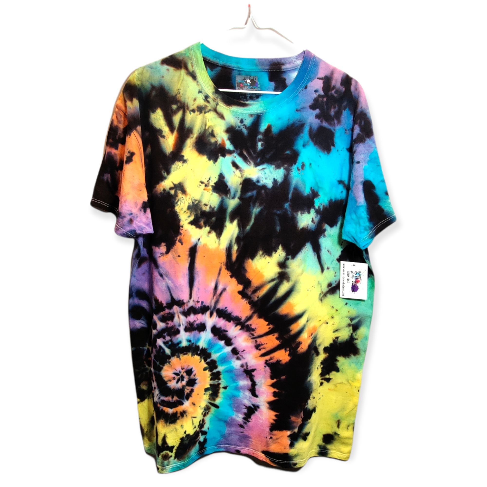 Pastel Spiral Galaxy Tie Dye T-shirt LARGE