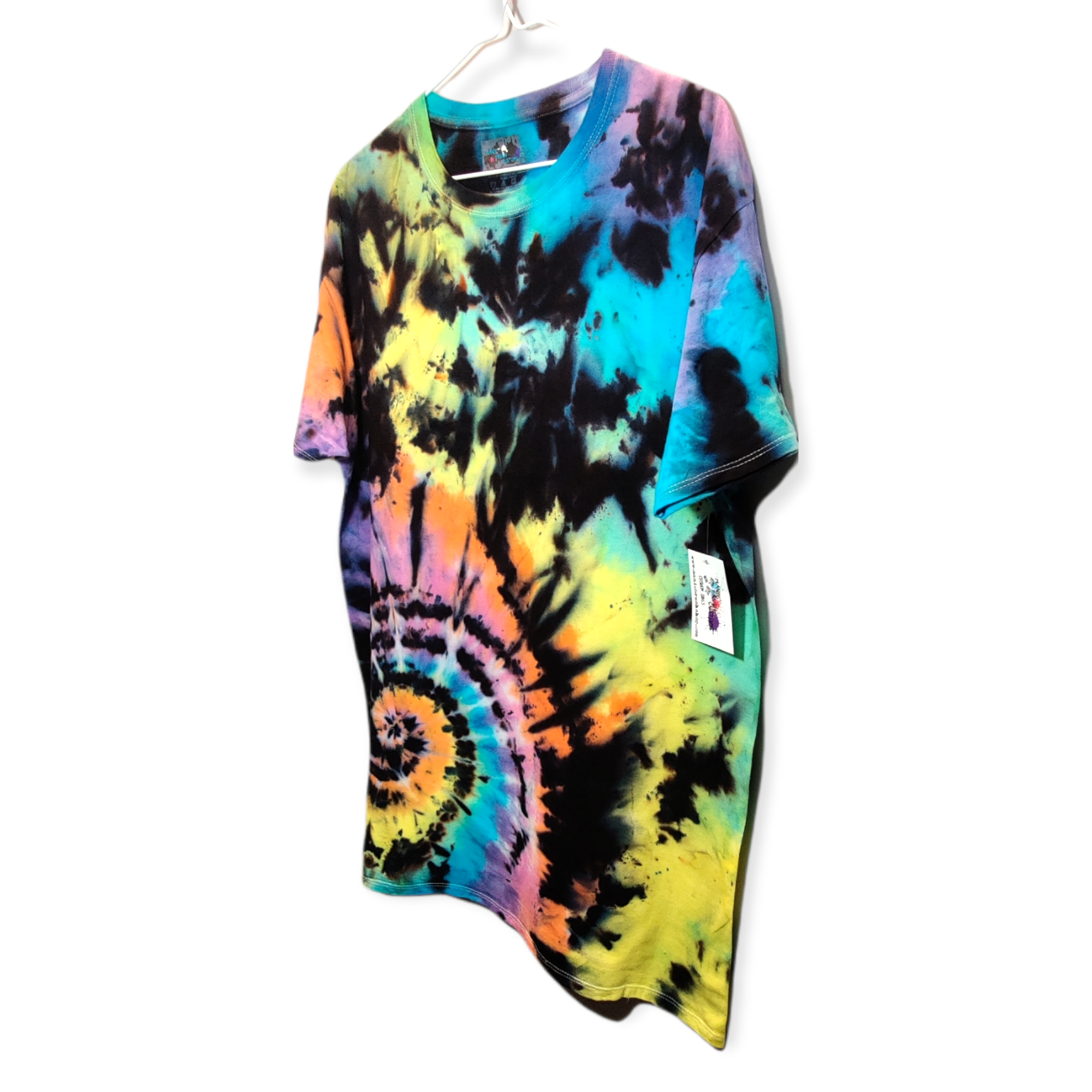 Pastel Spiral Galaxy Tie Dye T-shirt LARGE