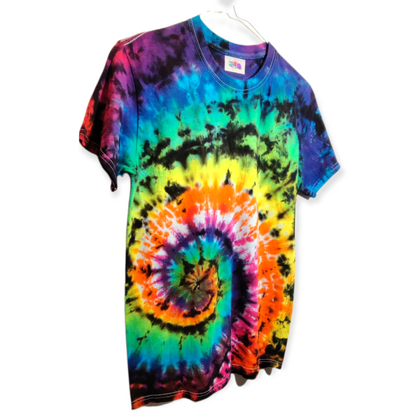 Rainbow Spiral Galaxy Tie Dye T-shirt SMALL