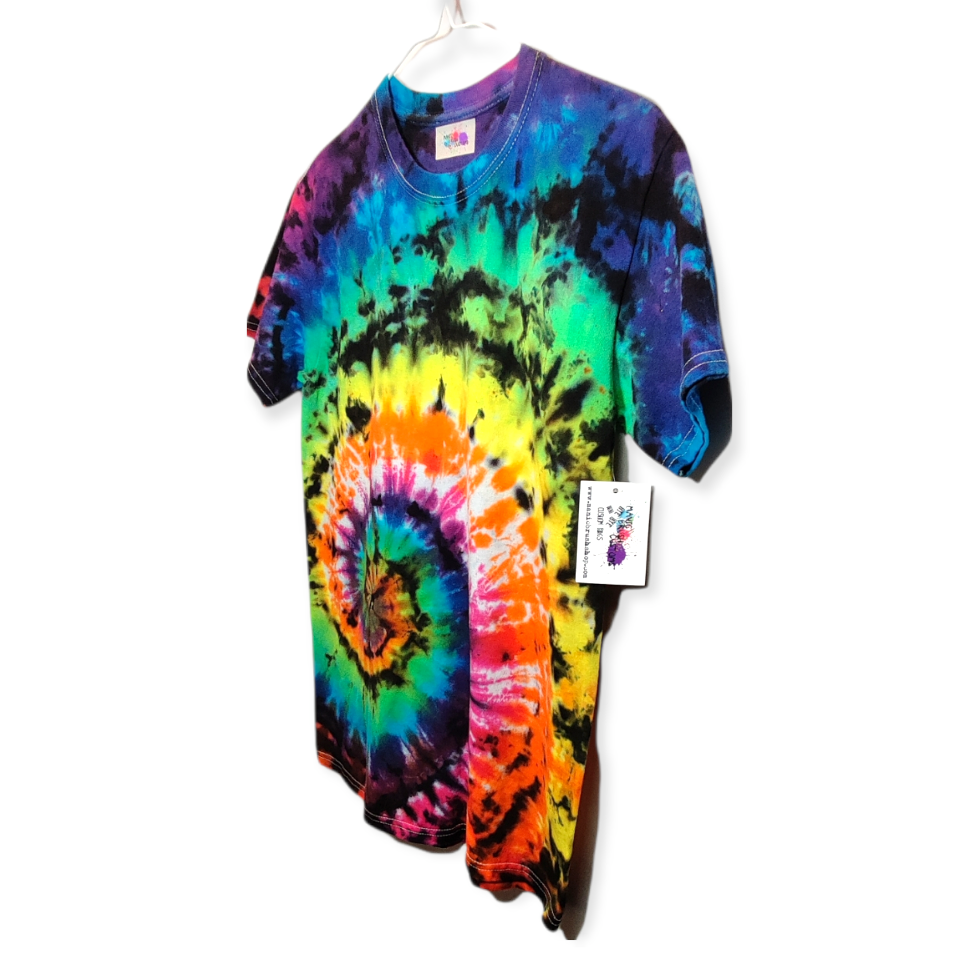 Rainbow Spiral Galaxy Tie Dye T-shirt SMALL