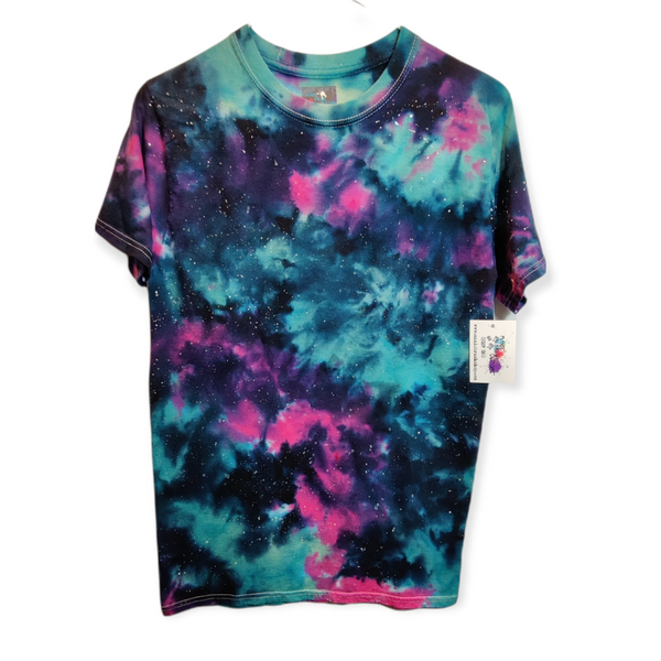 Aqua Galaxy Tie Dye T-shirt SMALL