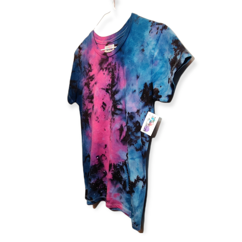 Women's Cut Scorpio Galaxy Tie Dye T-Shirt Small