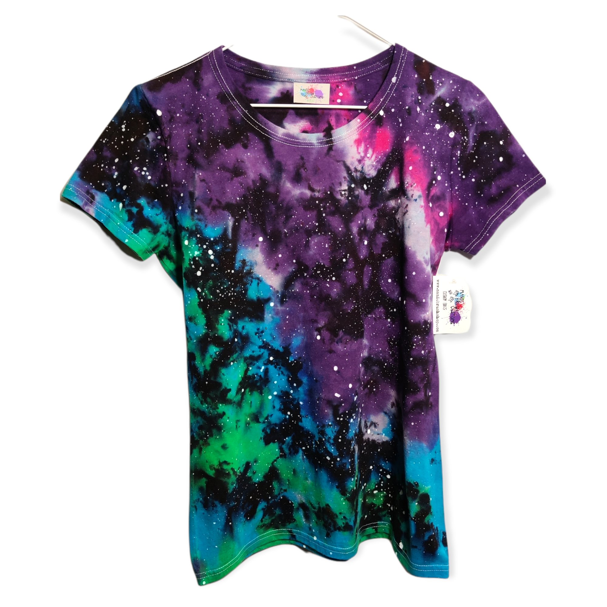 Women's Cut Galaxy Tie Dye T-Shirt Medium