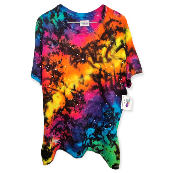Reverse Rainbow Galaxy Tie Dye T-shirt XL