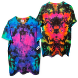 Double Sided Dual Rainbow Galaxy Tie Dye T-shirt XL