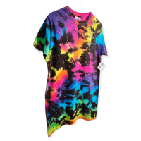 Reverse Rainbow Galaxy Tie Dye T-Shirt Small