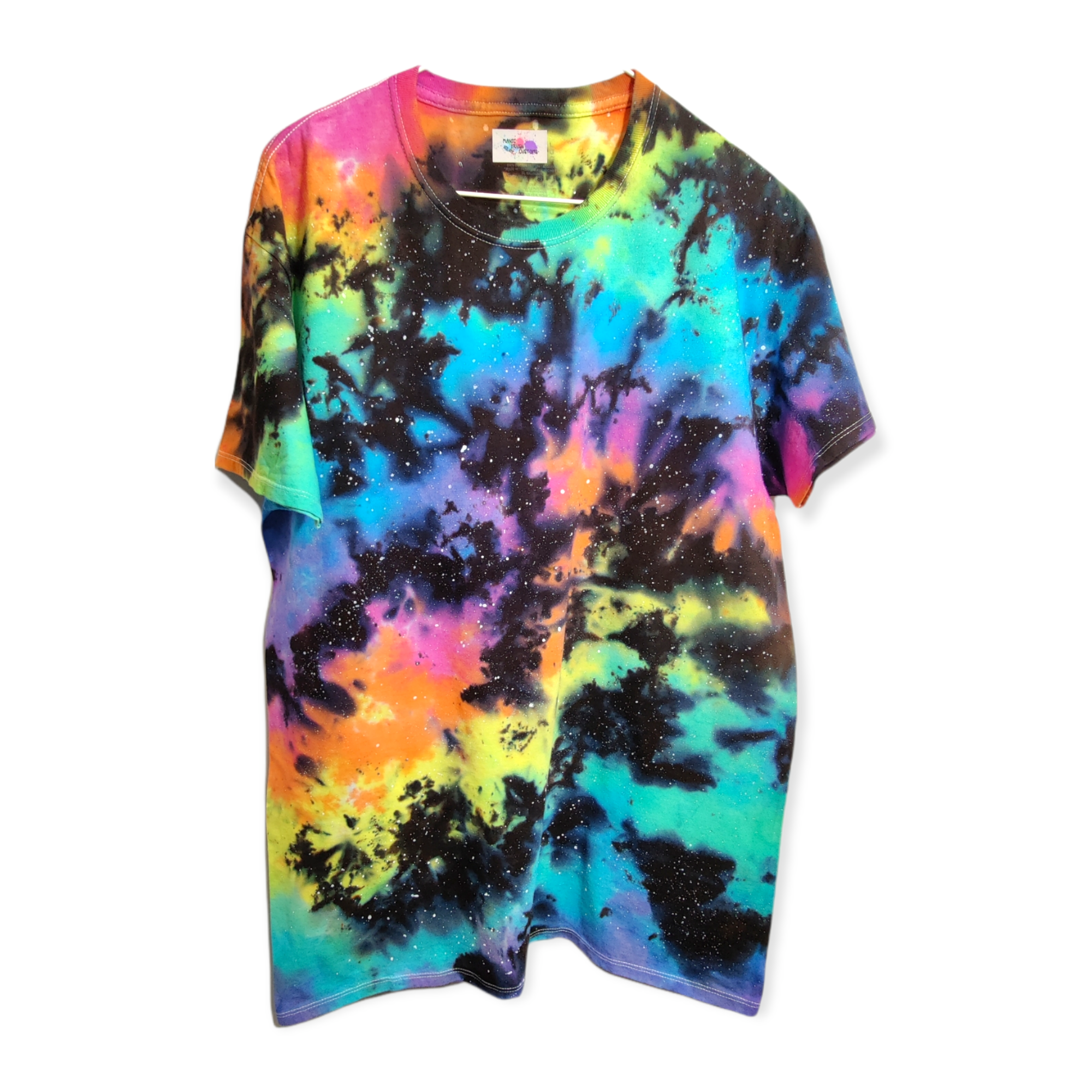 Pastel Rainbow Galaxy Tie Dye T-Shirt Large