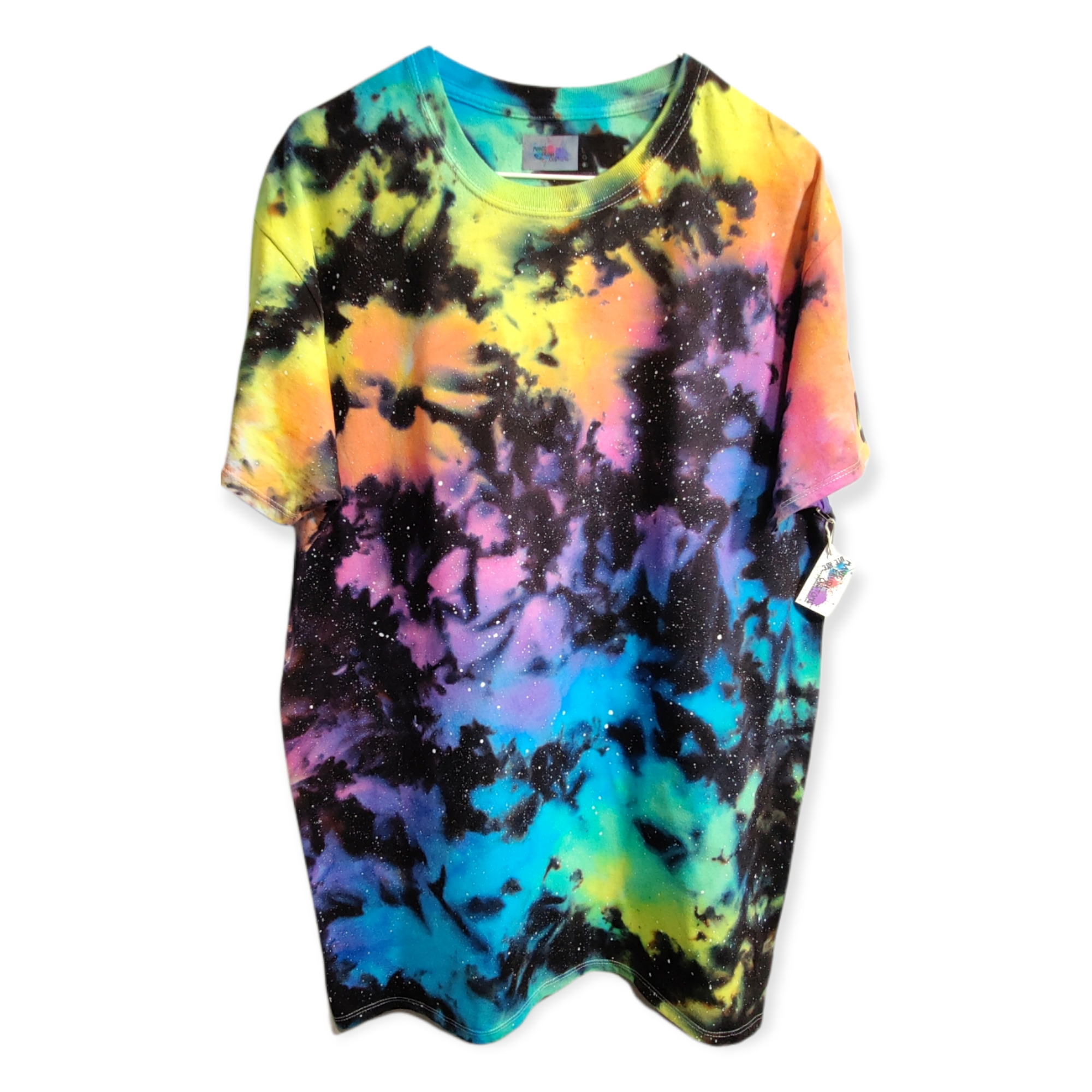 Pastel Rainbow Galaxy Tie Dye T-Shirt Large