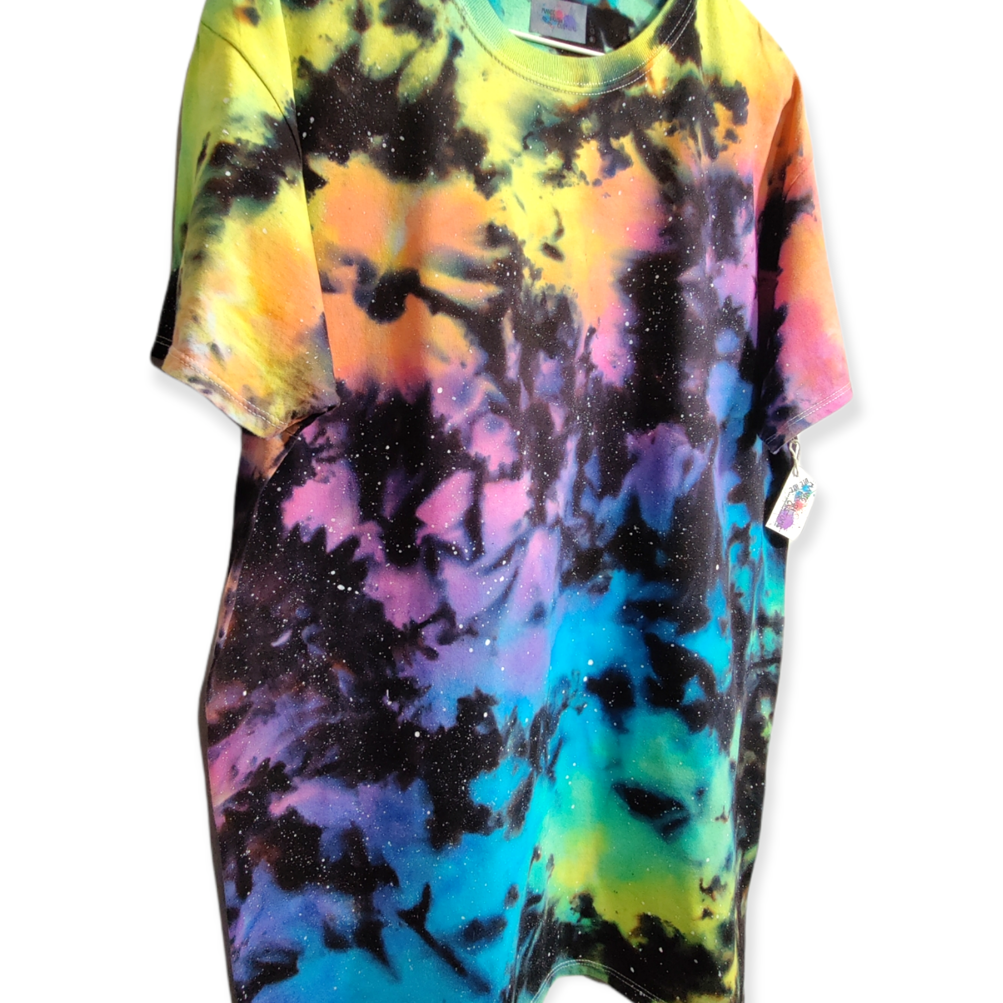 Pastel Rainbow Galaxy Tie Dye T-Shirt Large