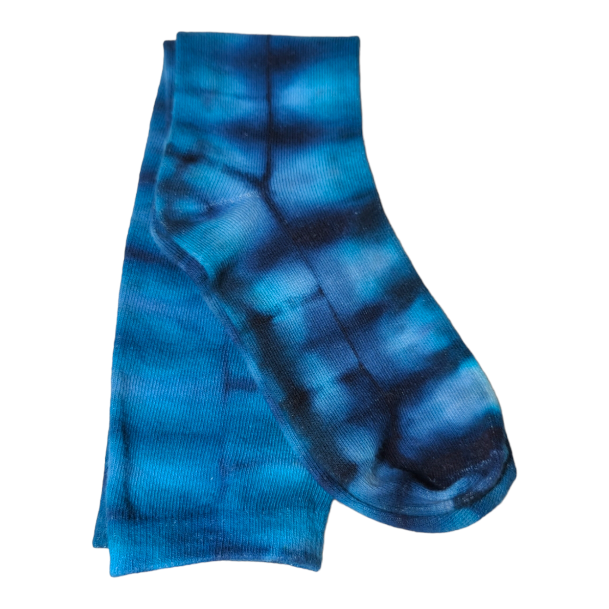 Blue Tie Dye Knee High Socks