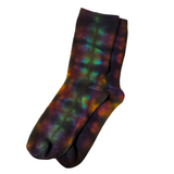 Dark Rainbow Tie Dye Crew Socks