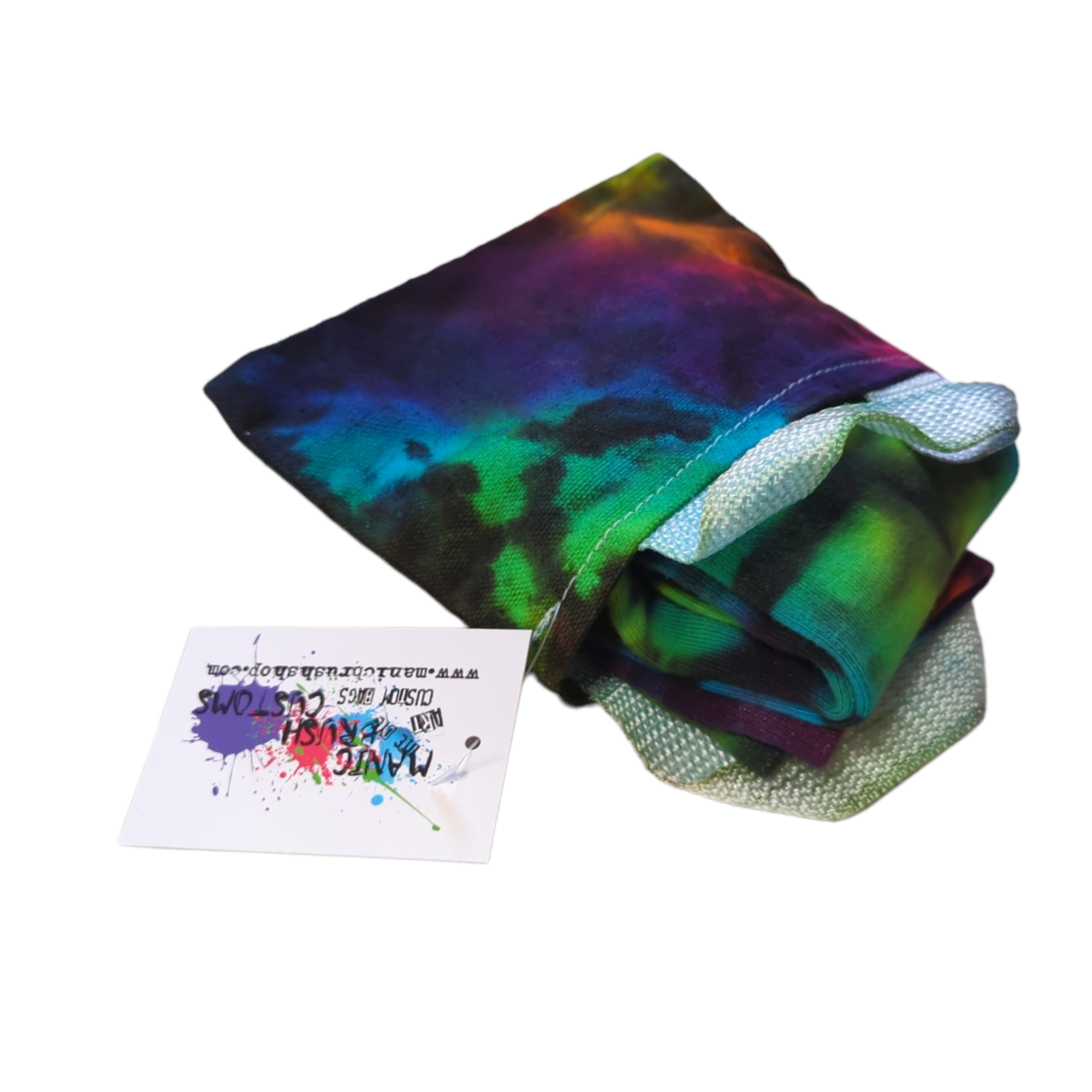 Rainbow Tie Dye Knee High Socks With Mini Sock Tote