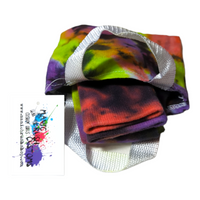 Tie Dye Crew Socks with sock mini tote