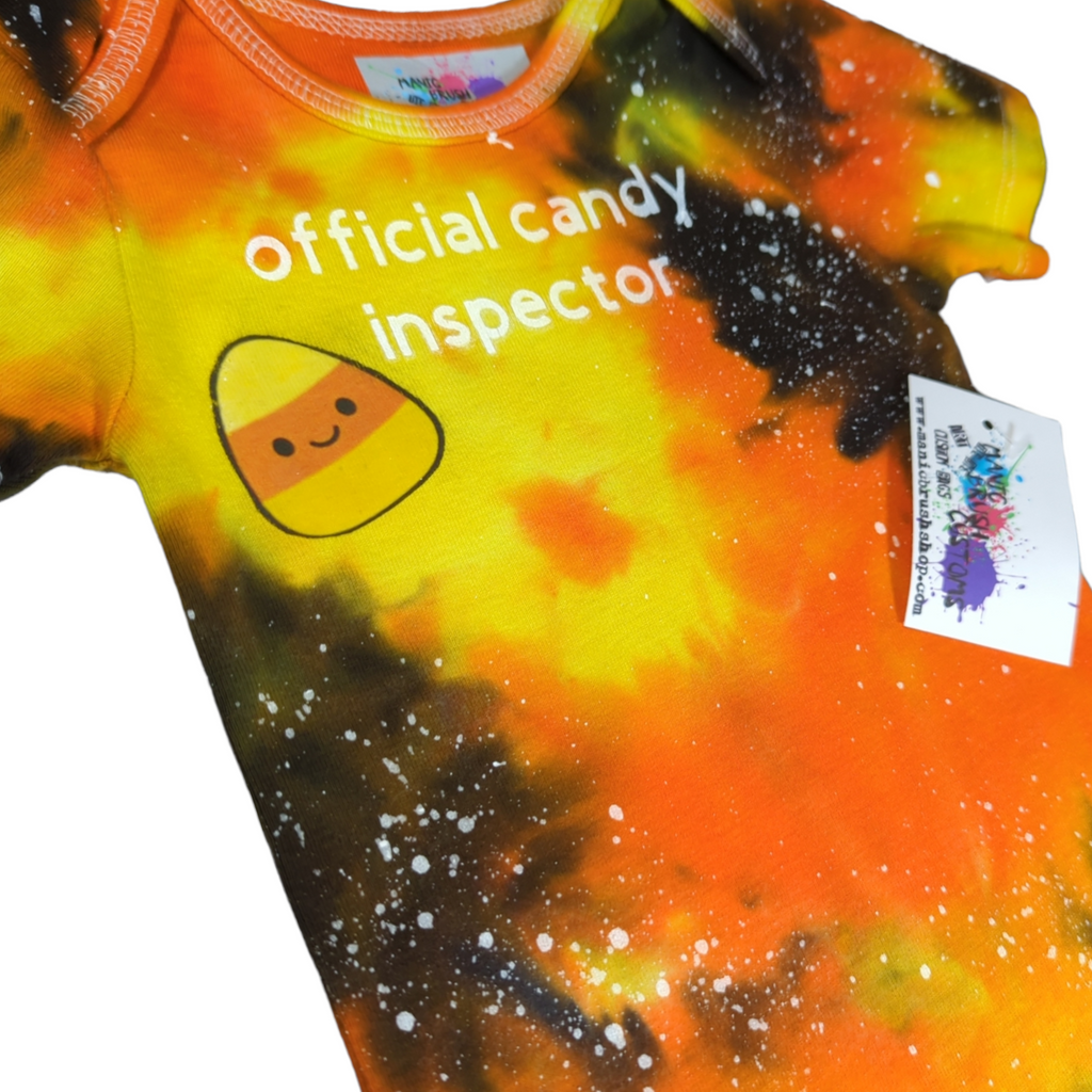 Candy Corn Galaxy Tie Dye Onesie 18 Months