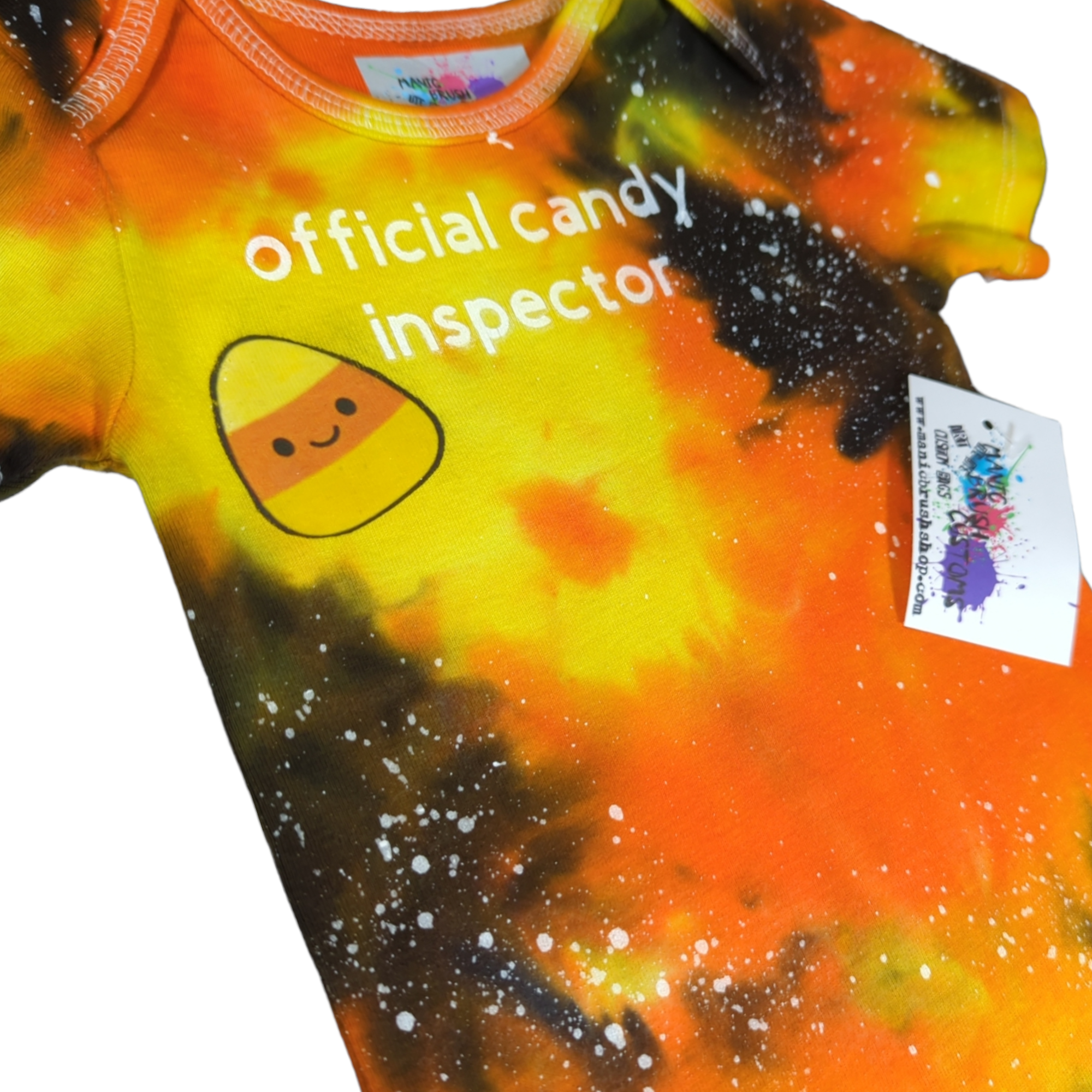Candy Corn Galaxy Tie Dye Onesie 18 Months