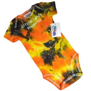 Candy Corn Galaxy Tie Dye Onesie 6 Months