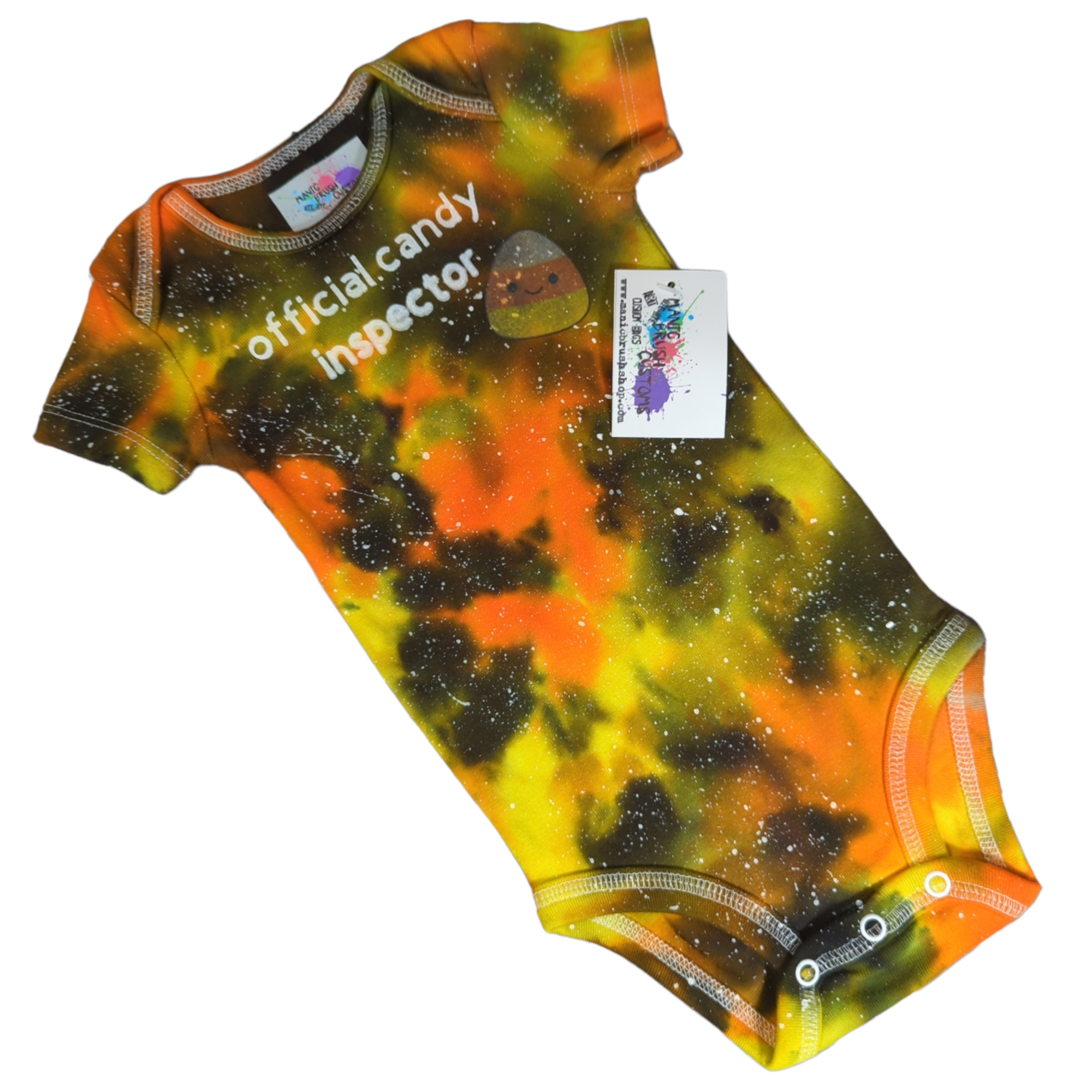 Candy Corn Galaxy Tie Dye Onesie 9 Months