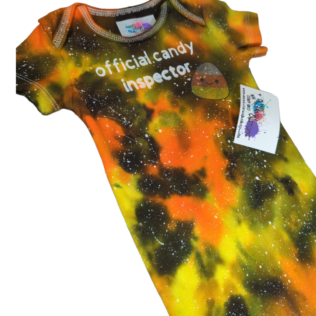 Candy Corn Galaxy Tie Dye Onesie 9 Months