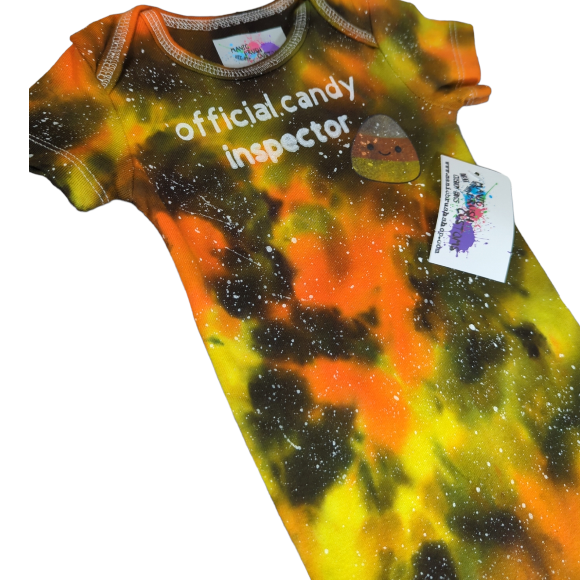 Candy Corn Galaxy Tie Dye Onesie 9 Months