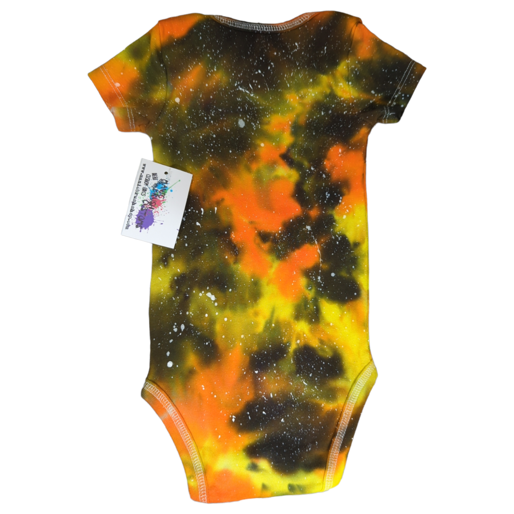 Candy Corn Galaxy Tie Dye Onesie 9 Months