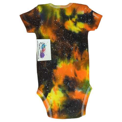 Candy Corn Galaxy Tie Dye Onesie 3 Months