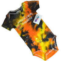 Candy Corn Galaxy Tie Dye Onesie 12 Months