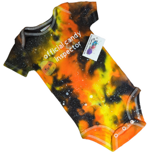 Candy Corn Galaxy Tie Dye Onesie 12 Months