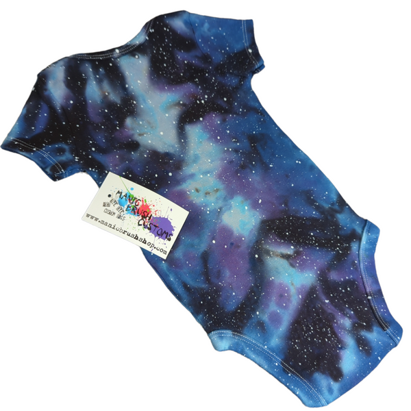 Blue Sky Galaxy Tie Dye Onesie 6 Months