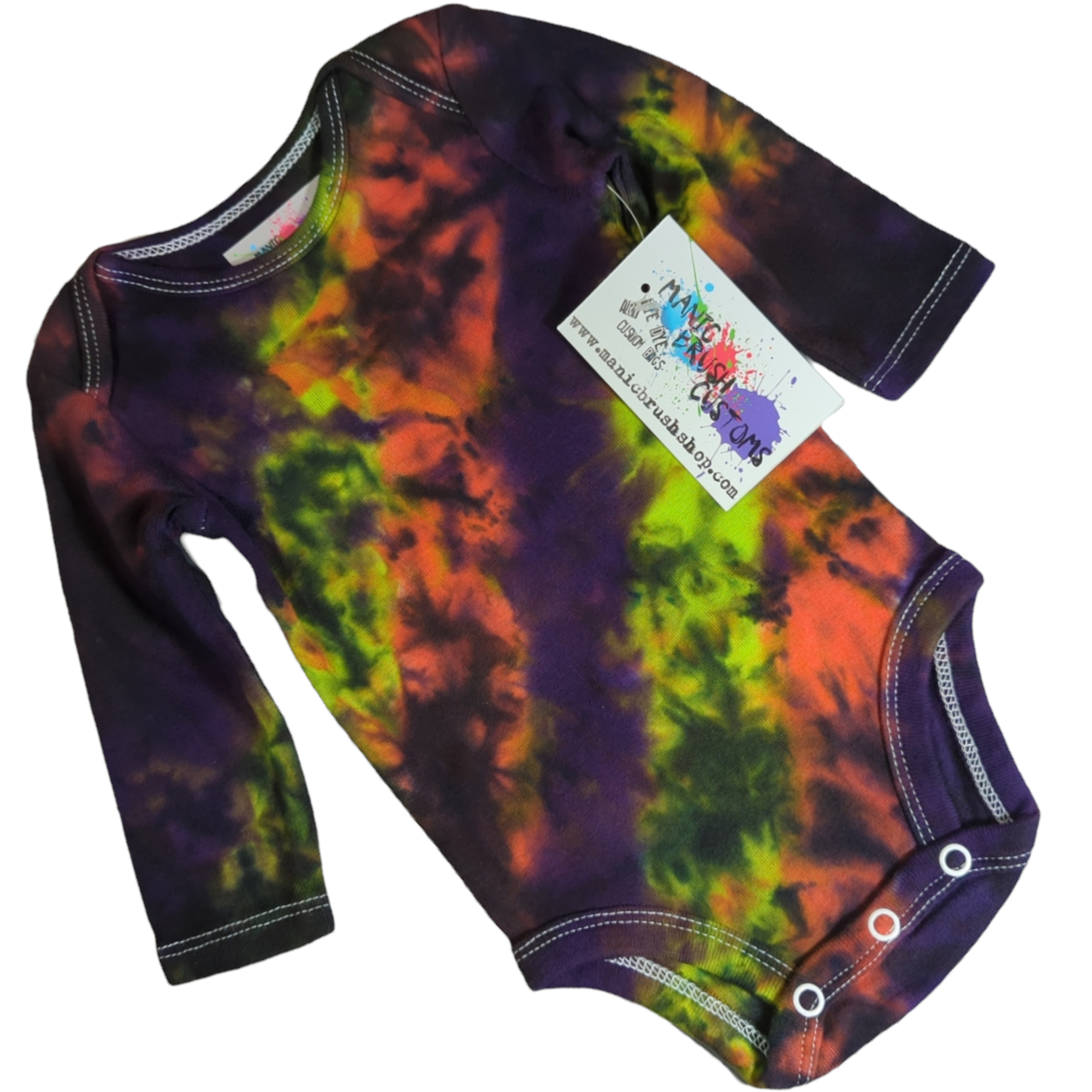 Taffy Tie Dye Long Sleeve Onesie 3 Months