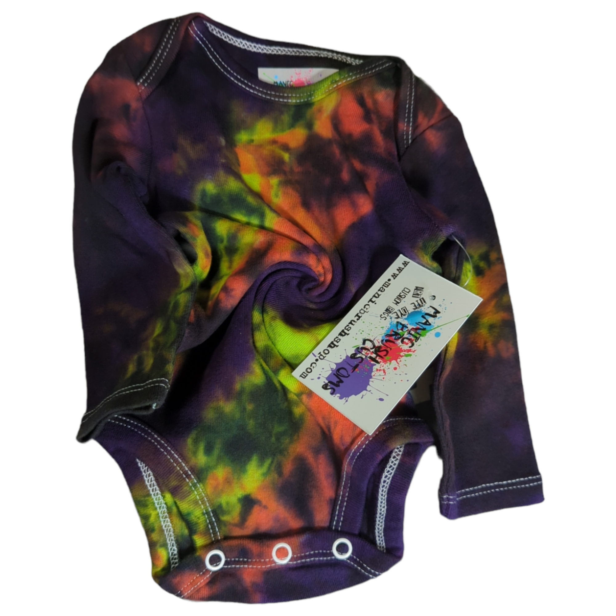 Taffy Tie Dye Long Sleeve Onesie 3 Months