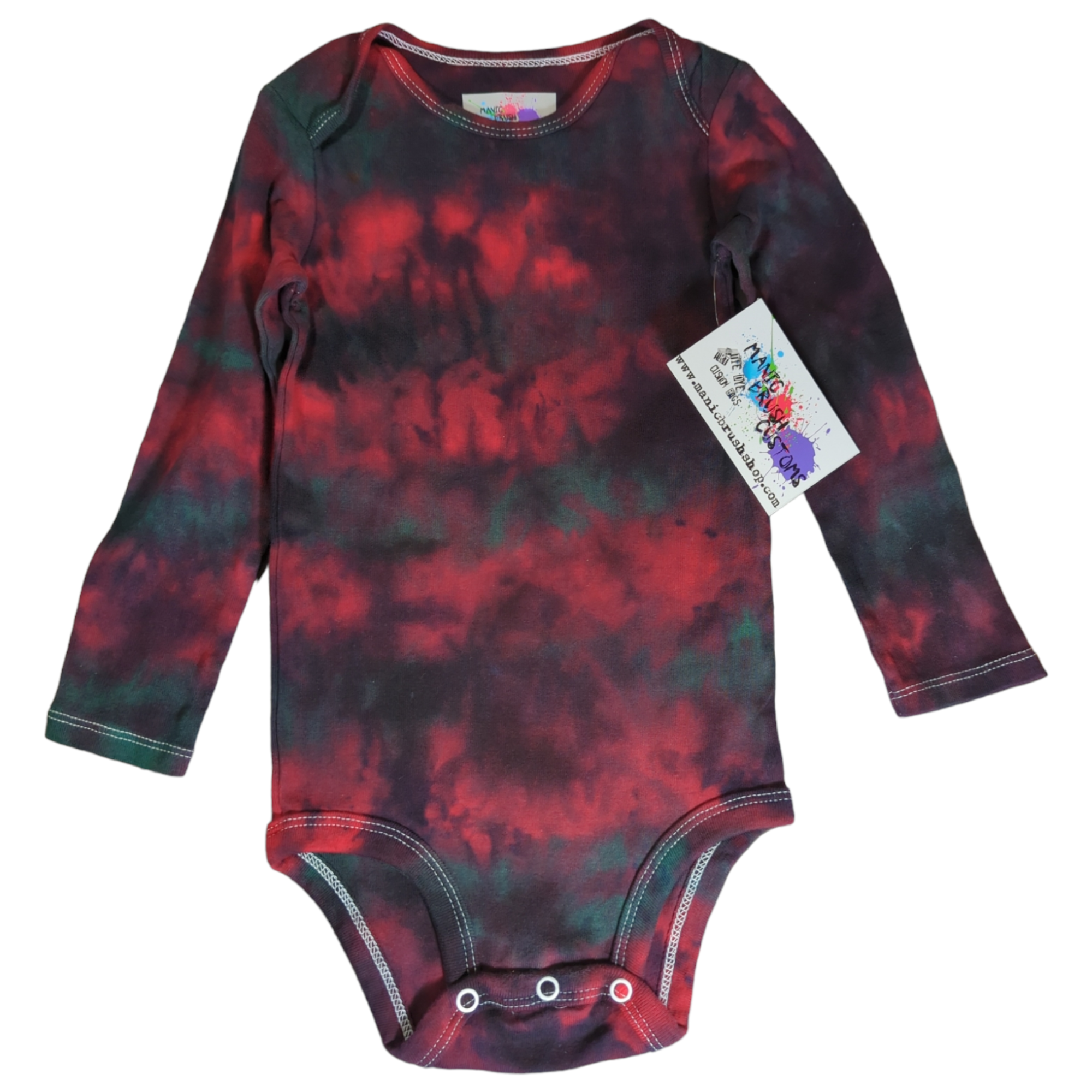 Freddy Tie Dye Long Sleeve Onesie 24 Months