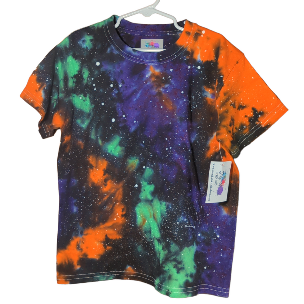 Manic Brush Customs Kids Fright Galaxy Tie Dye T-Shirt XS