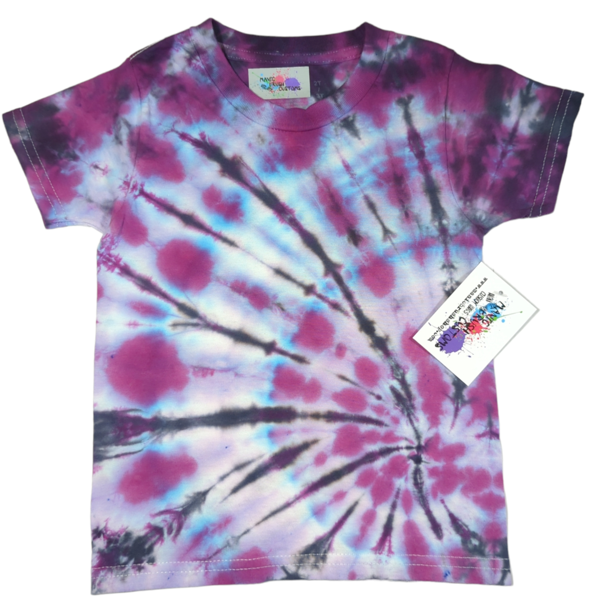Good Vibes Spiral Tie Dye T-shirt 2T-3T