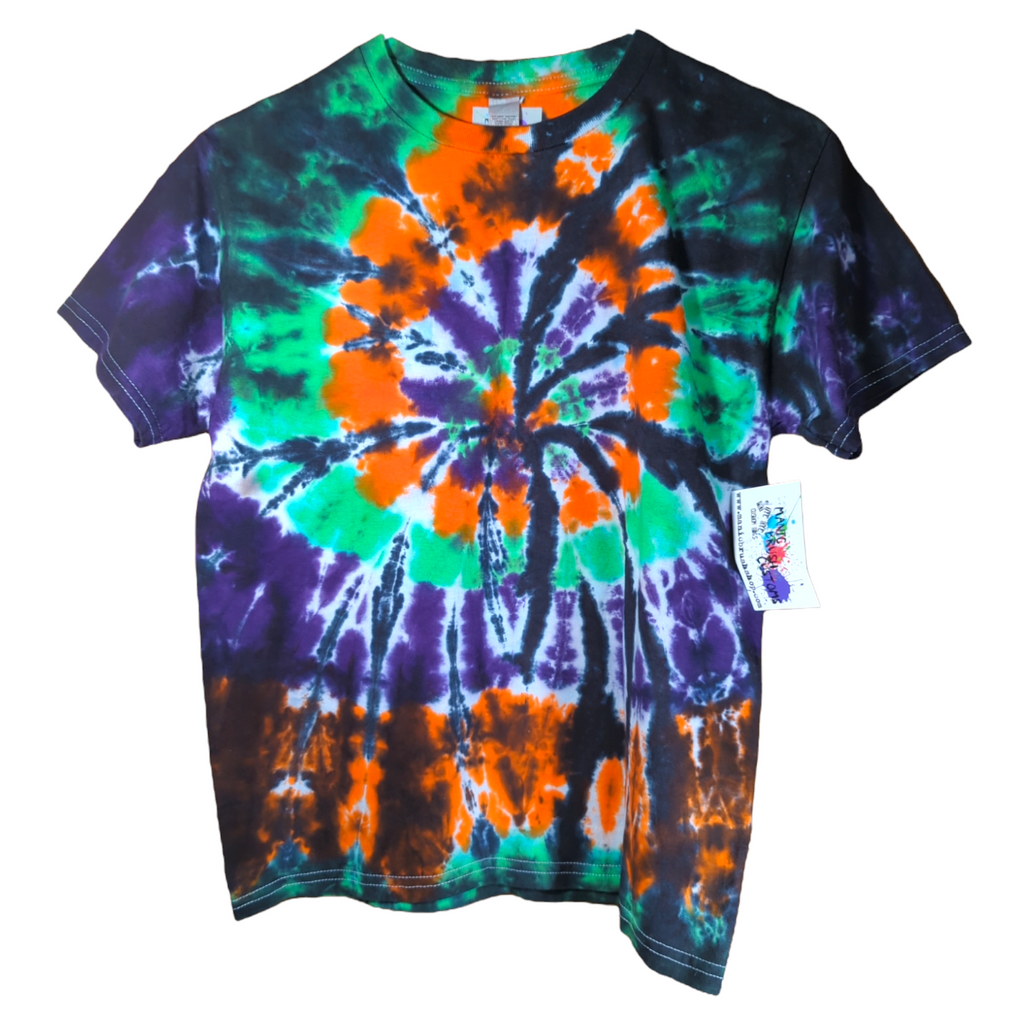 Halloween Spider Tie Dye T-shirt Kids Medium